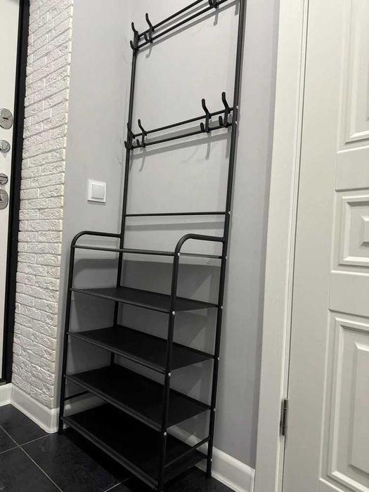 Складна вішалка 156см полиця для взуття обувница вешалка для одежды