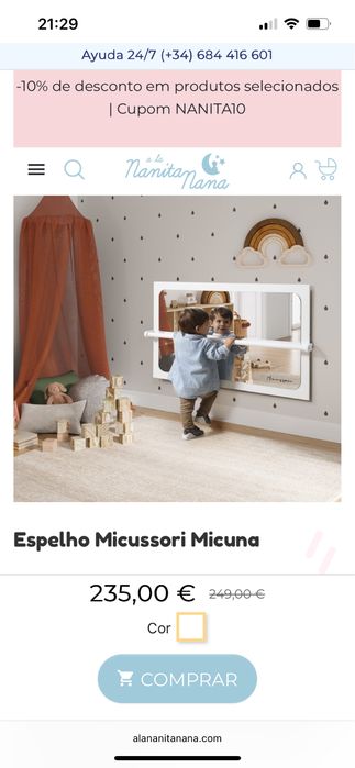 Espelho montessori