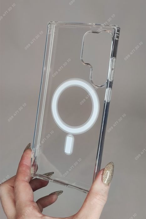 Прозорий чохол MagSafe Samsung S24 Ultra 23 Ultra чехол прозрачный FE