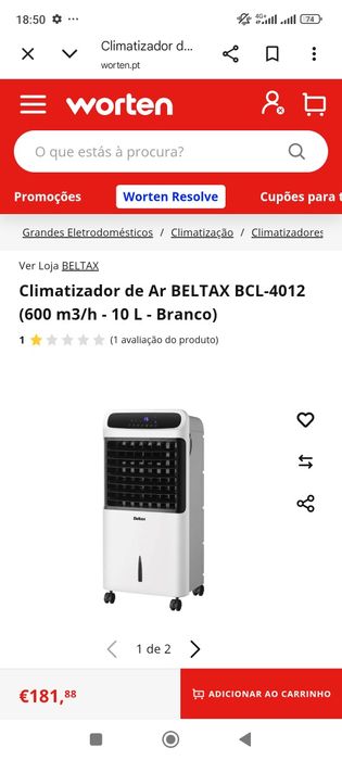 Climatizador frio quente 10L