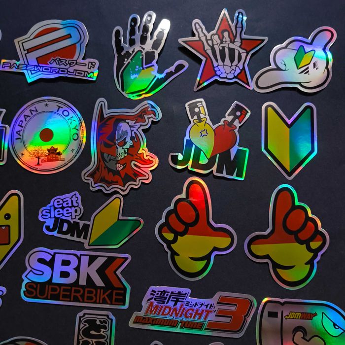 40 Autocolantes Stickers Motard Brilhantes