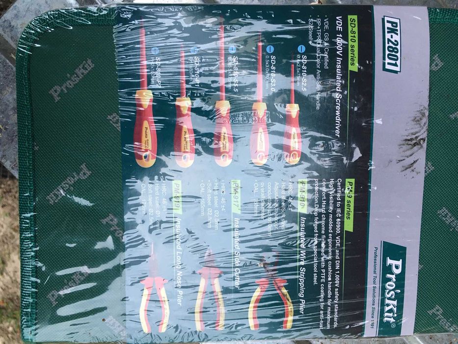ProsKit PK-2801 набір інструментів для високовольтних робіт (до 1000В)