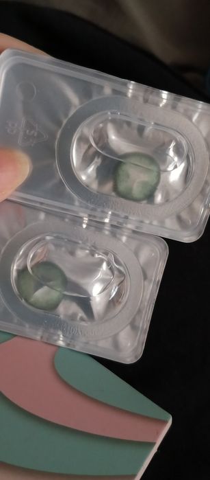 Лінзи контактні, -1,5 зелені, від Bio-essence, міопія, близорукість