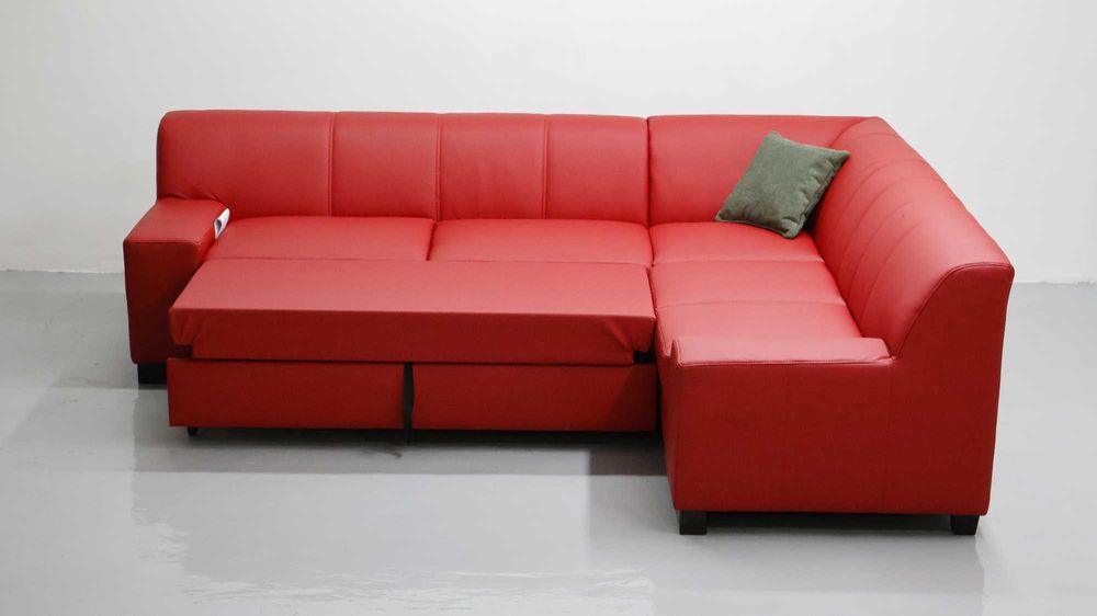 The Nowy narożnik funkcja spania rogówka KANAPA eko skóra sofa