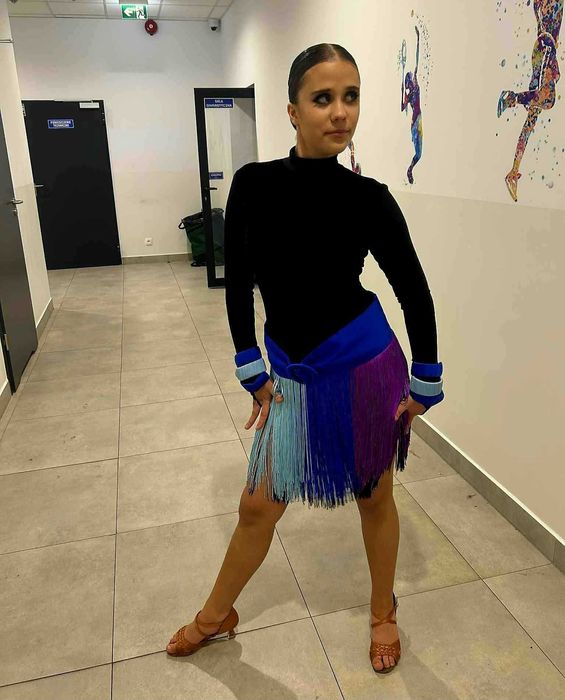 Sukienka turniejowa do łaciny latino rozm.S 165 cm