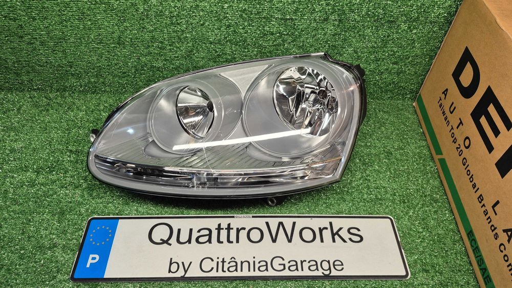VW Golf V-10.03-07.09- ÓTICA/FAROL FRENTE ESQUERDA NOVA DEPO EMBALADA
