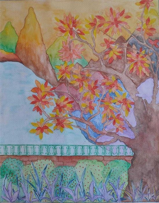 Paisagem, Aguarela.
