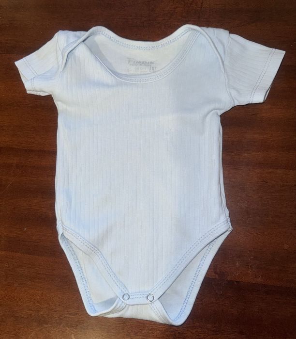 Боді в рубчик ніжного голубого кольору