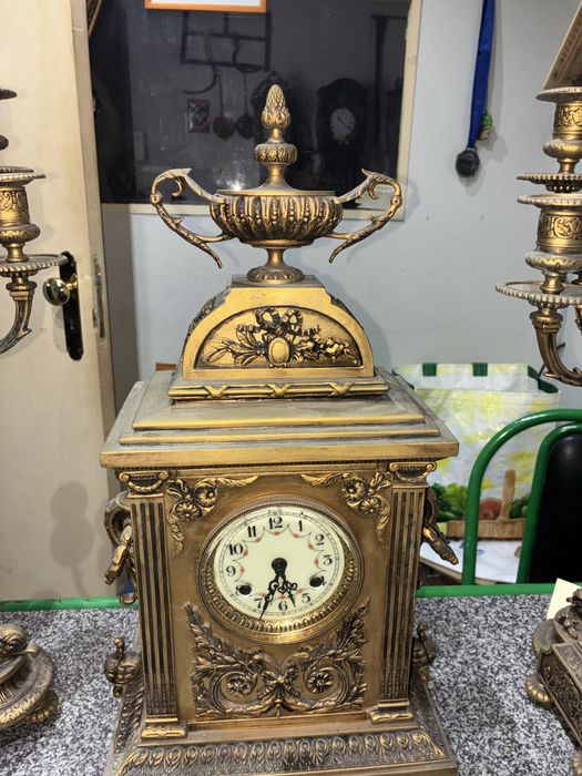 Relogio de lareira em bronze