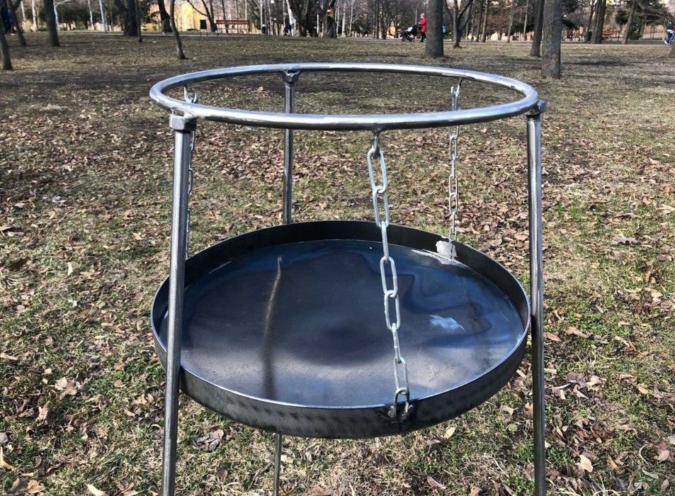 Сковорода з диска 50см, бортик, САДЖ з підвісом розбірний, подарунок