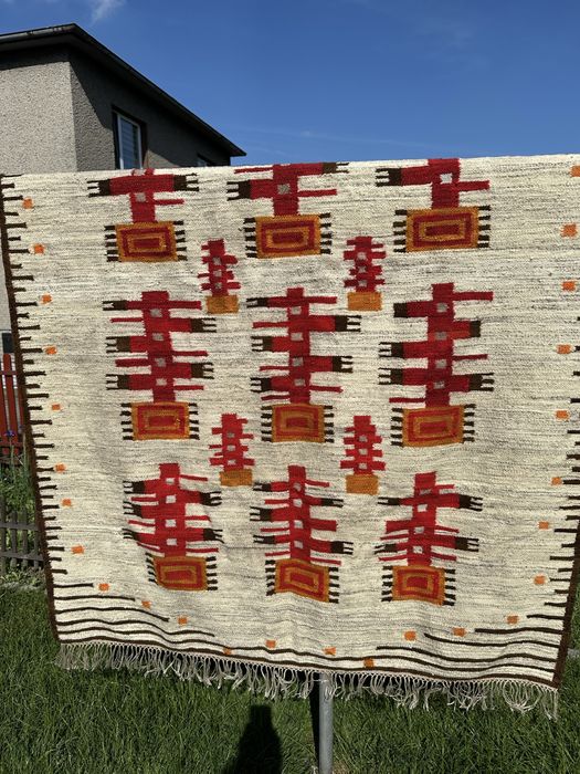 Welniany kilim  Piotr Grabowski lata 70