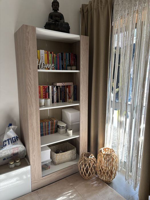 Estante branco e carvalho NOVA