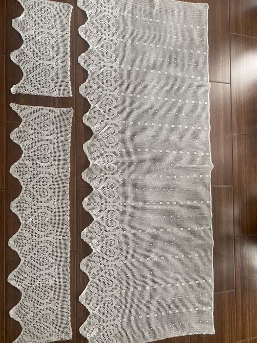 Firanka ręcznie robiona na szydełku