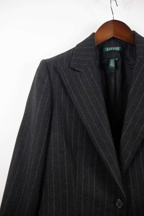 Marynarka Ralph Lauren w paski biurowa klasyczna casual wełniana