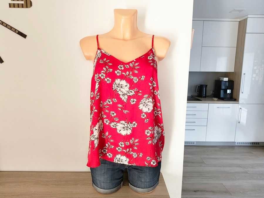 Primark * letni czerwony top w kwiatki * 38 M