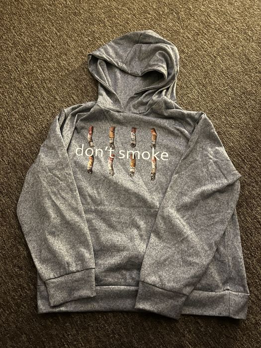 Кофта sk8 y2k don’t smoke xs сіра