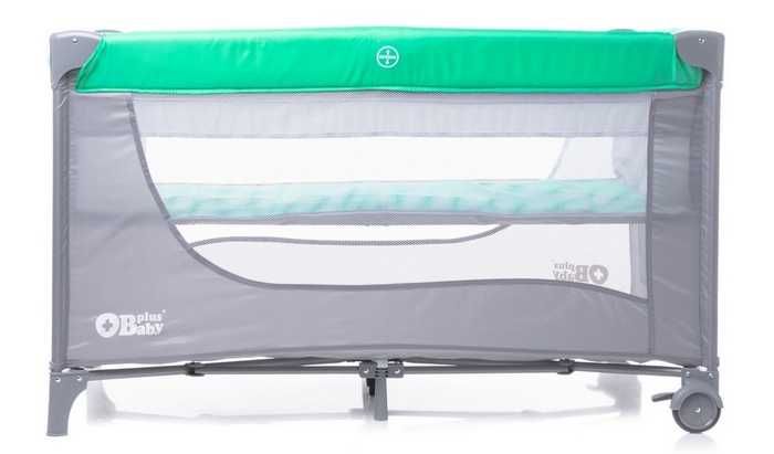 Dwupoziomowe Łóżeczko Turystyczne Green / Grey PlusBaby