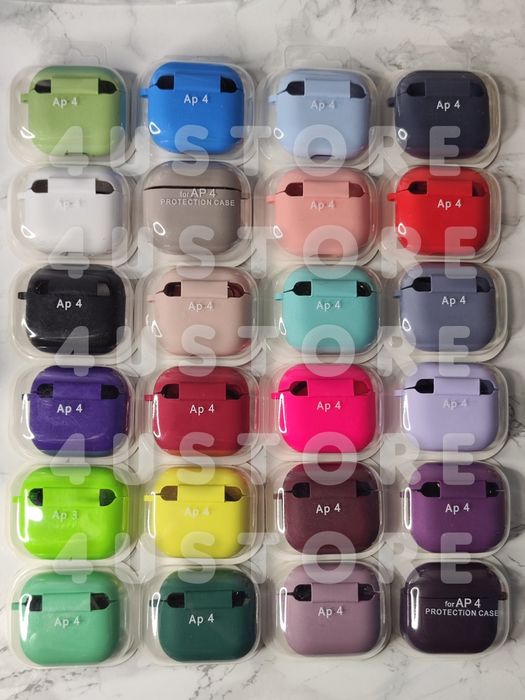 Чехол силиконовый на Airpods 4 с карабином чохол Силіконовий карабіном