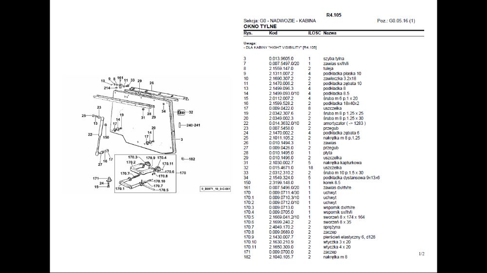 Lamborghini R4 105 profesjonalny katalog części po Polsku!