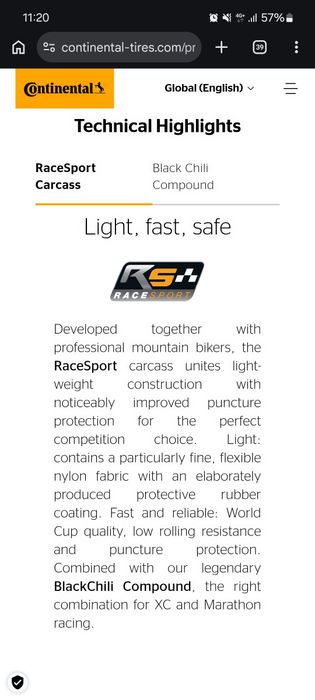 Pneus Continental Speed King 27.5x2.2 imaculados