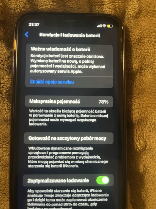 Sprzedam Iphone 11 kondycja bateri 78