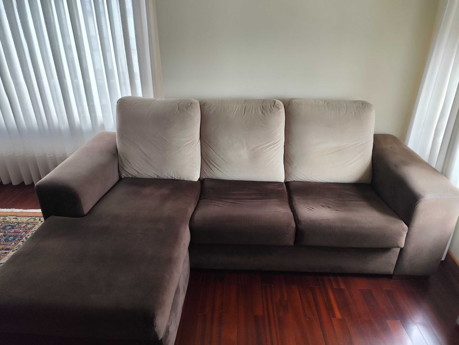 Sofá chaise longe em tecido