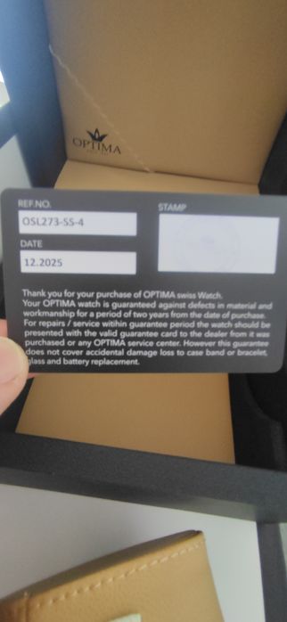 Relógio Optima Swiss Made OSL273-SS-4 (Novo) – Edição Senhora