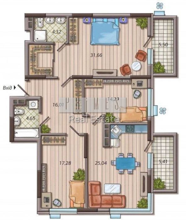 3-кімнатна квартира за адресою бульвар Дружби Народів (площа 118 м²) - Atlanta.ua - фото 24