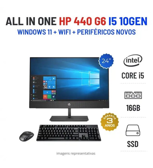 Hp ProOne 440 Core i5-9500T 2.20GHZ até 3.70GHZ