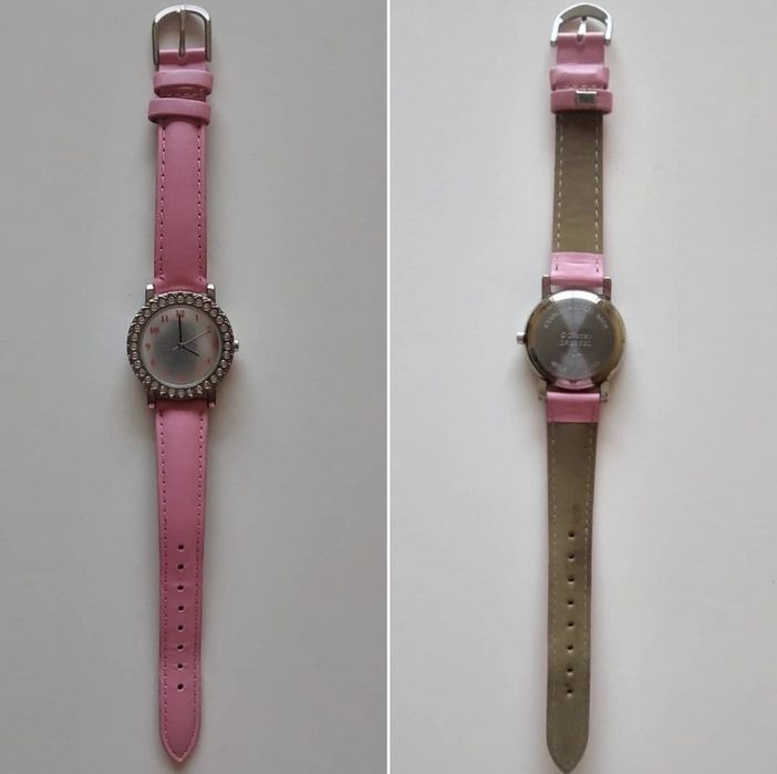 Relógio rosa sem pilha