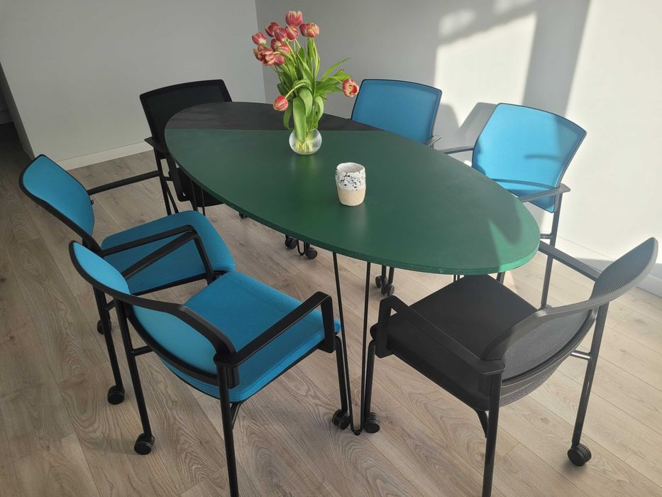 Zestaw krzeseł konferencyjnych MDD GAYA – 6 szt., stan IDEALNY!!!