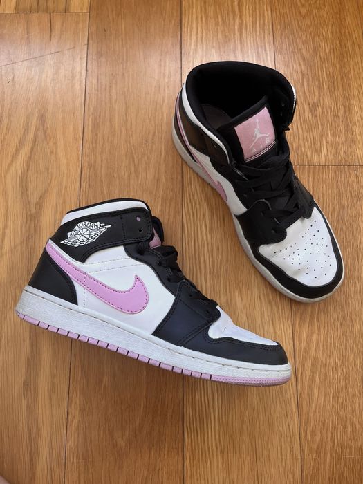 Air Jordan 1 Mid 'White Light Arctic Pink' GS