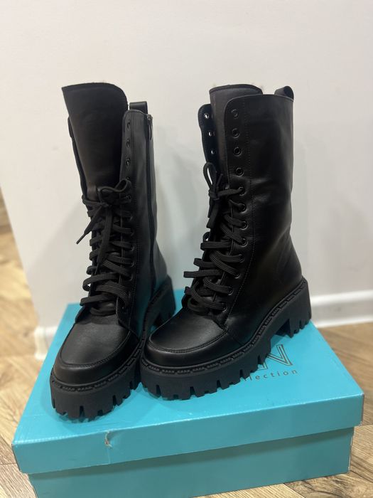 Зимові шкіряні черевики