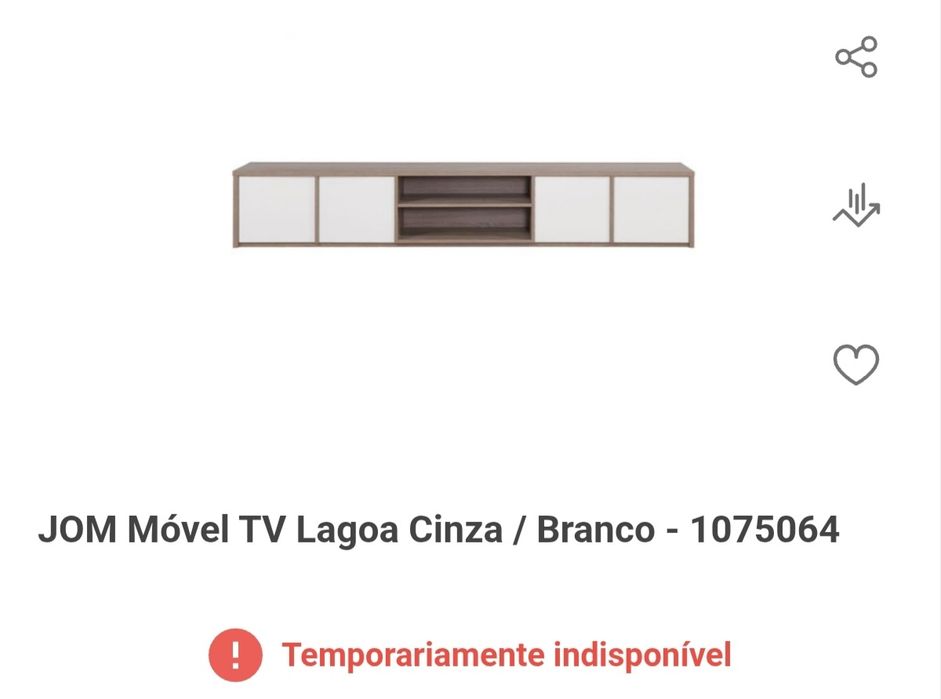 Móvel de TV Lagoa Cinza / Branco