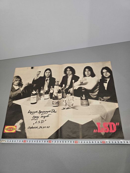 Plakat LSD z lat 80 z czasopisma Razem