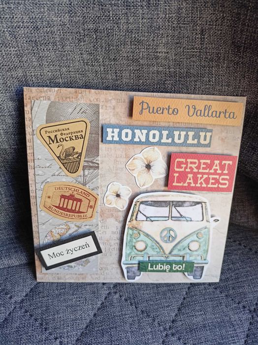 Kartka urodzinowa mężczyzna z życzeniami rękodzieło