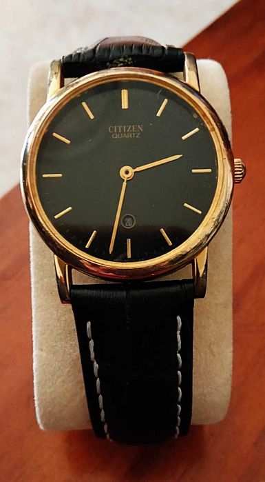 Citizen Quartz genuíno – Clássico Elegante • Bracelete de Pele Nova
