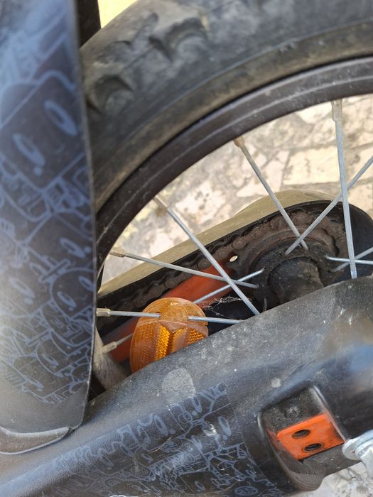 Bicicleta Criança B'TWIN Roda 14 (Decathlon) - Laranja/Preto