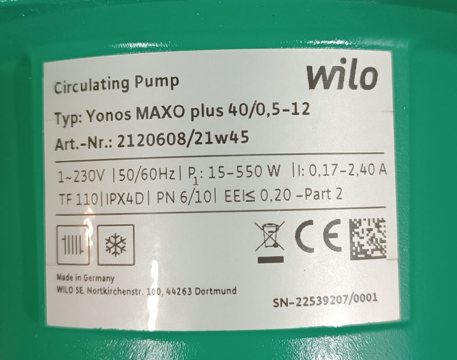 Насос Wilo Yonos Maxo plus 40/0,5-12