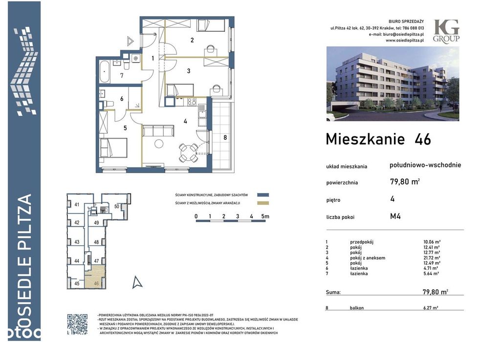 4-pokojowe mieszkanie 79m2 + balkon Bez Prowizji