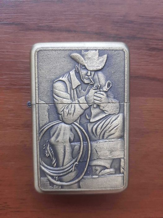 зажигалка бензиновая ковбой