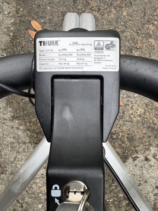 Thule Euroway G2 920  944 Тюле на фаркоп 2 вело  велокріплення велобагажник велоплатформа