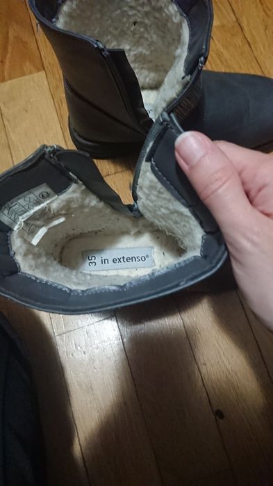 Buty bootki futerko kożuch zima 35