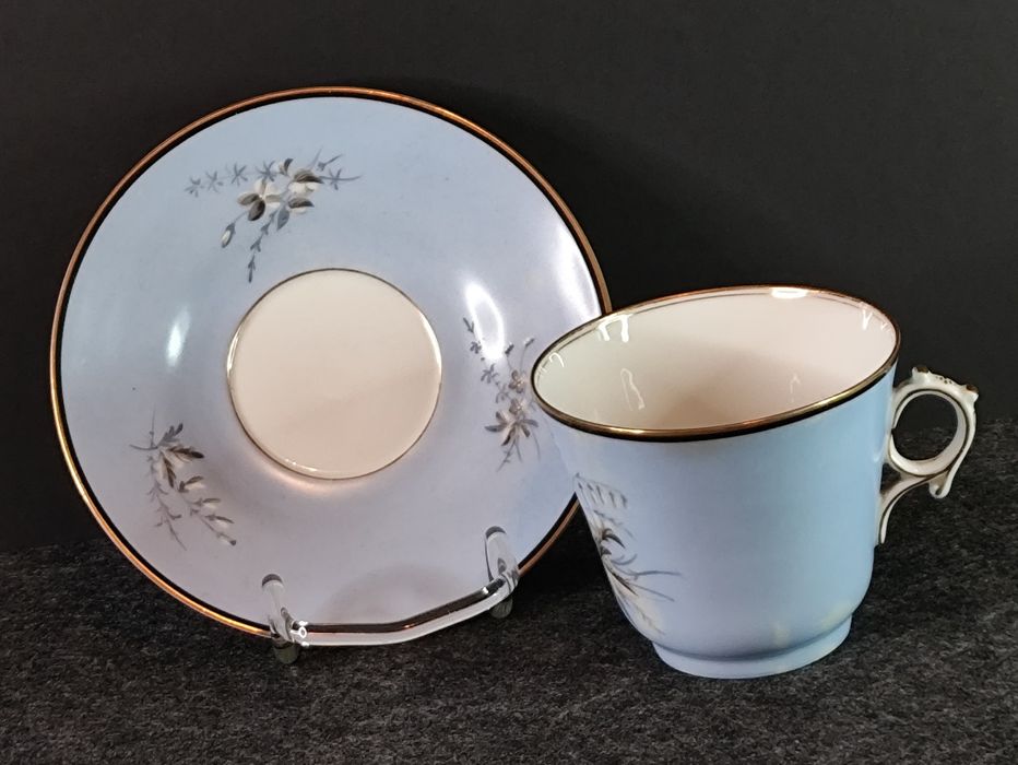Porcelana Śląska TIEFENFURT Parowa Duo kawa  ok 1900 tok Unikat