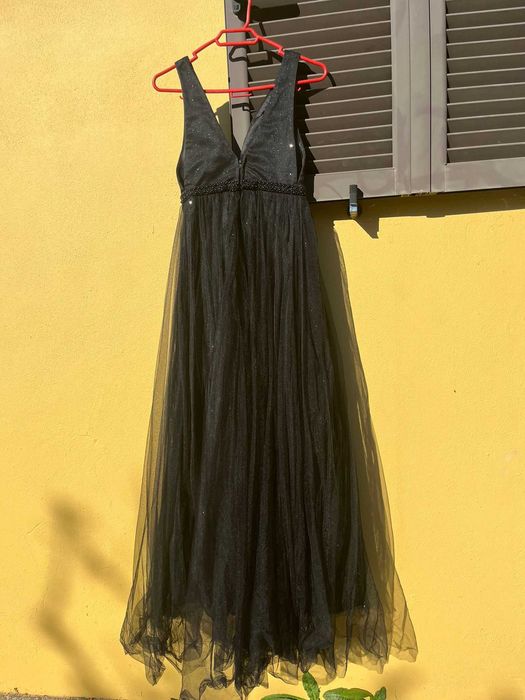 Vestido comprido preto