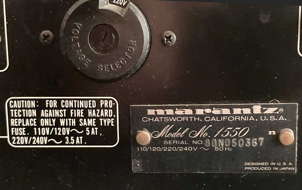 Marantz 1550 wzmacniacz amplituner hi-end 1978 vintage DO RENOWACJI