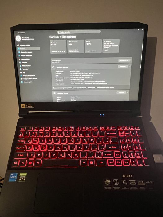 Acer Nitro 5 RTX3050 TI Intel-core i5