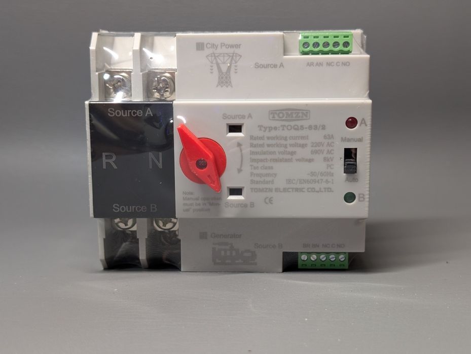 Tomzn 63а p2 / 125а p2  АВР Автомат вводу резерву  перемикач