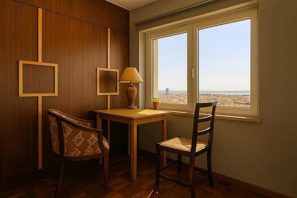 T1 mobilado com vista panorâmica e muita luz – Alvalade (Av. Roma)