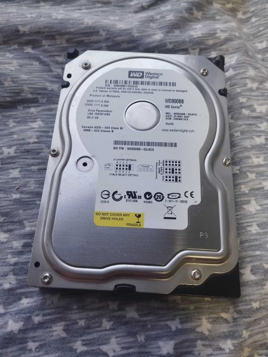 Жорсткий диск Western Digital 80Gb 7200rpm 8MB  3.5" SATAII
